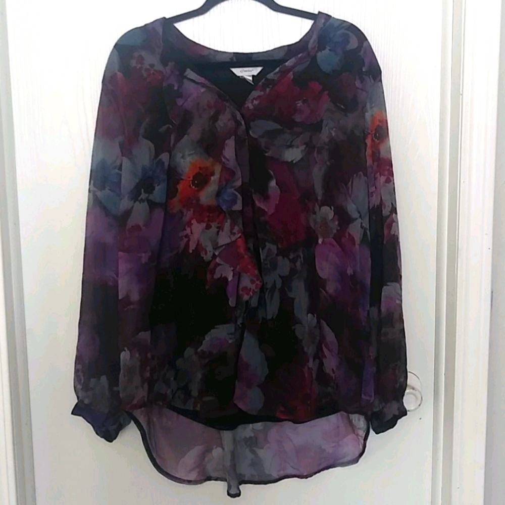 Button up Blouse with Ruffle